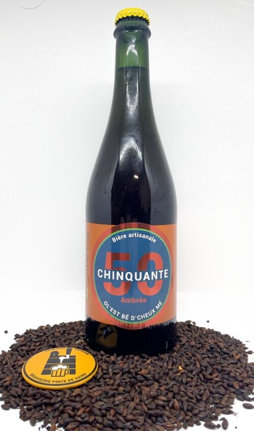 Bière Artisanale Chinquante Ambrée 6° - 75cl