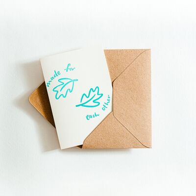 Made for Each Other Recycled Coffee Cup Card