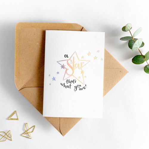 A Star That's What You are Hot Foil Card