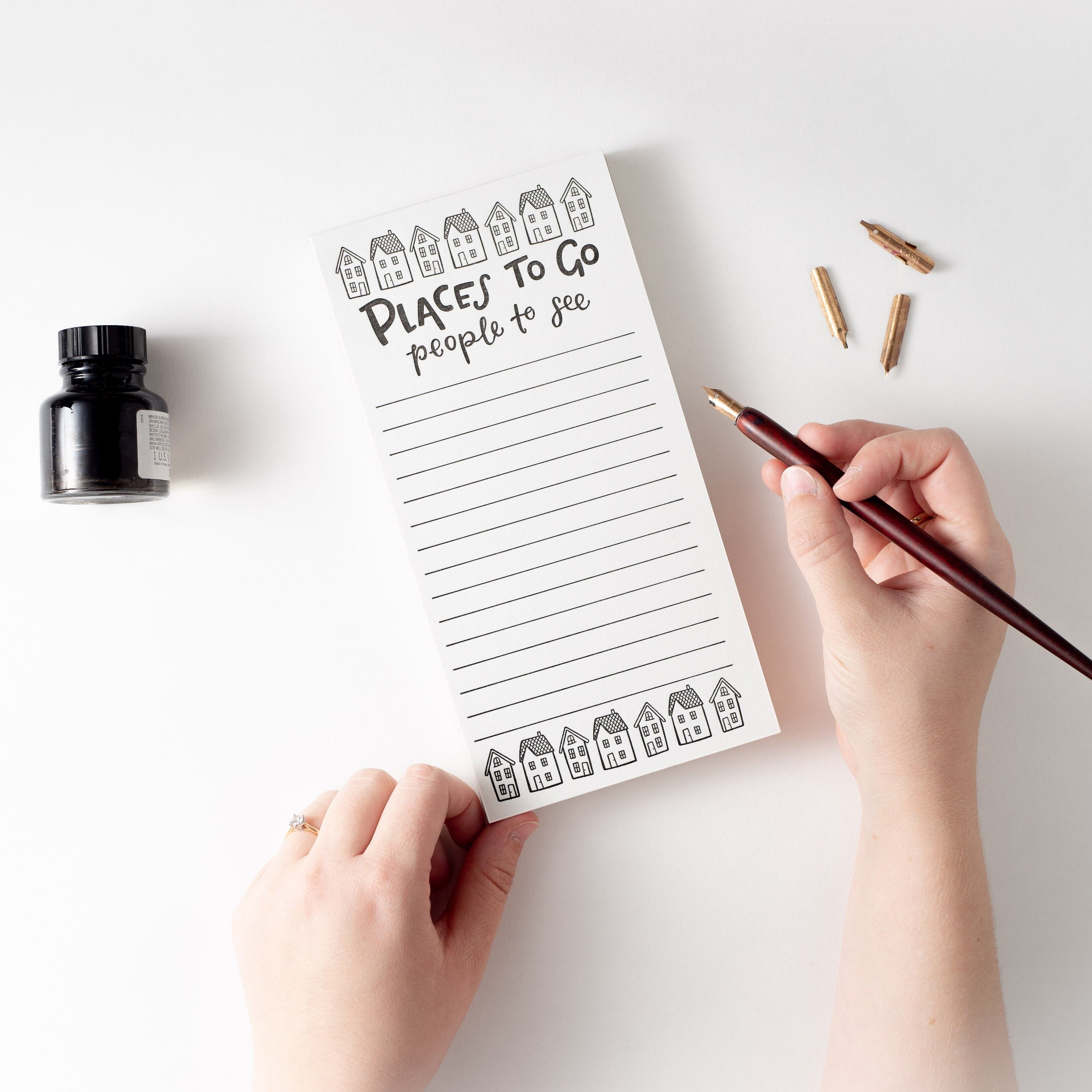 Endroits à visiter Personnes à voir Bloc-notes