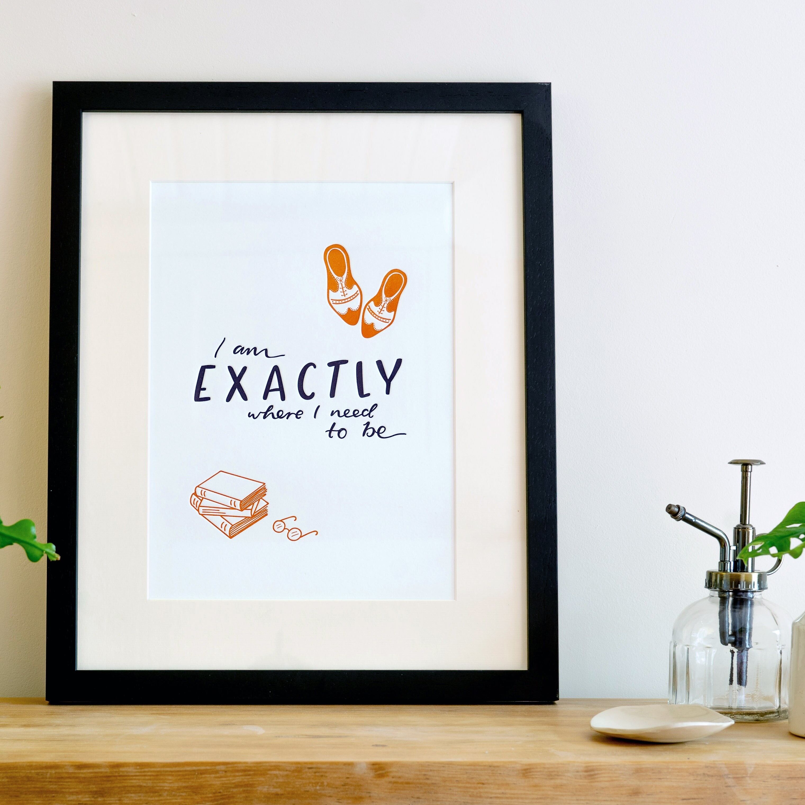 Esattamente dove devo essere Stampa artistica in formato A4