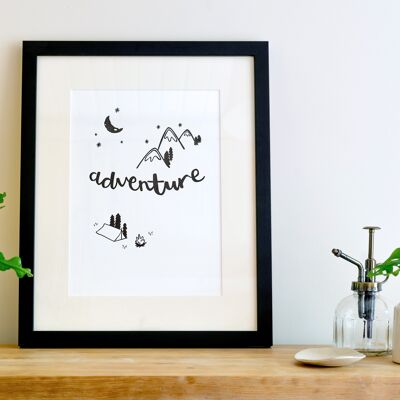 Aventure A4 Letterpress Art Print