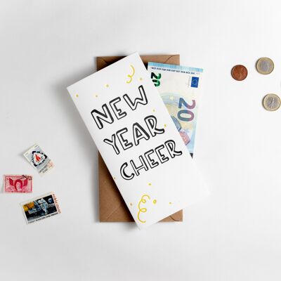 New Year Cheer Money Wallet Card