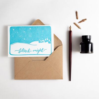 Silent Night Letterpress Card