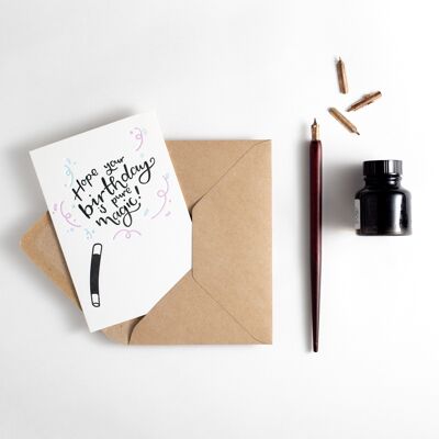 Hope Your Birthday Is Pure Magic Letterpress-Karte