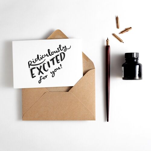 Ridiculously Excited For You Letterpress Card