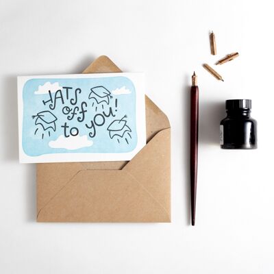 Hats Off To You Letterpress Card