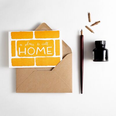 A Place to Call Home Letterpress-Karte