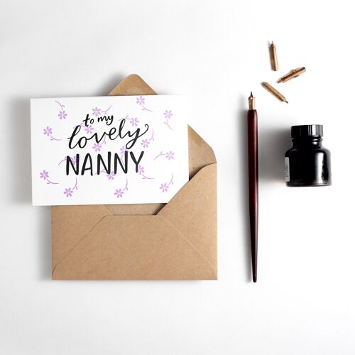 To My Lovely Nanny Letterpress Card