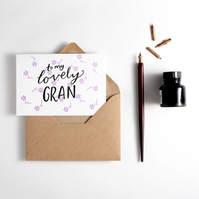 To My Lovely Gran Letterpress Card