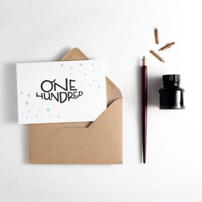 One Hundred Dots Letterpress Card