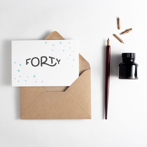 Forty Dots Letterpress Card