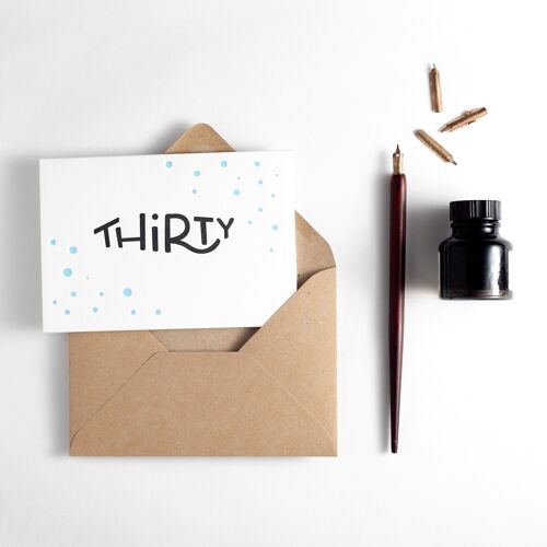 Thirty Dots Letterpress Card