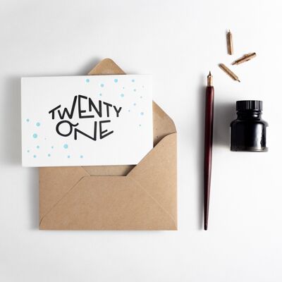 Twenty One Dots Letterpress Card