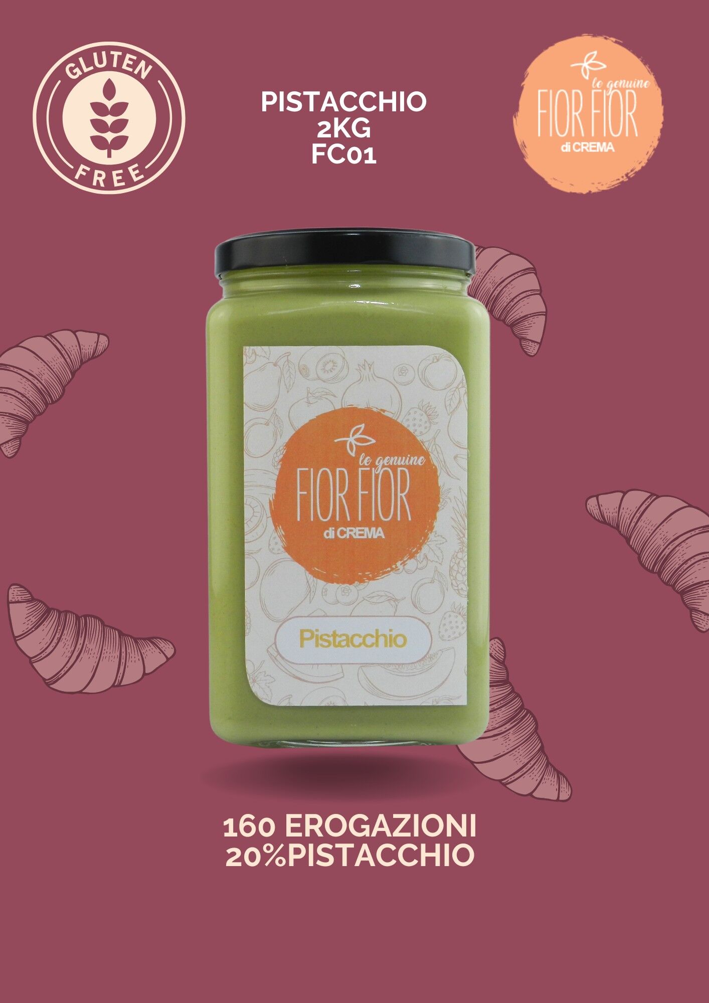 Crema Spalmabile al Pistacchio 2KG