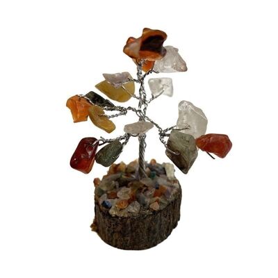Micro Gemstone Tree, 15 Beads, 6cm, Mixed Stones
