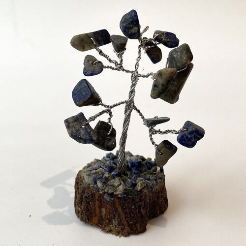 Micro Gemstone Tree, 15 Beads, 6cm, Sodalite