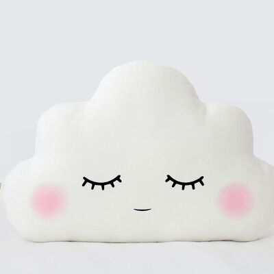 Cojín Sleepy White Cloud Con Mejillas Rosadas