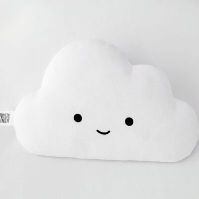 Coussin Nuage Blanc Yeux Ouverts
