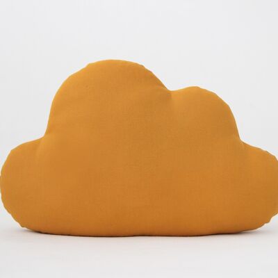 Coussin grand nuage moutarde