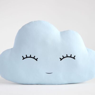 Lächelndes hellblaues großes Wolken-Kissen