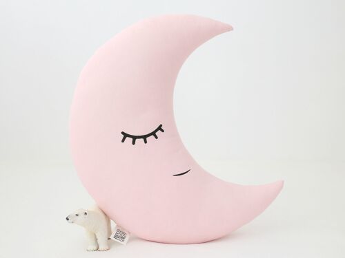 Pale Pink Crescent Moon Cushion