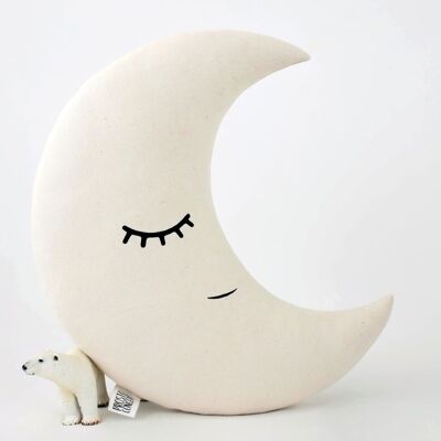 Beige Crescent Moon Cushion