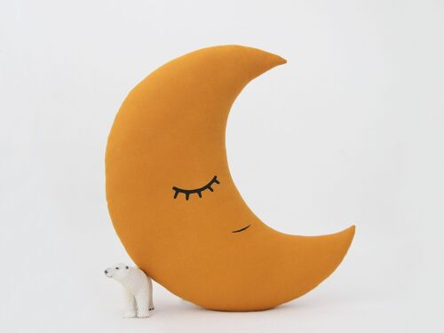 Mustard Crescent Moon Cushion