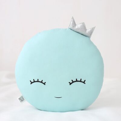 Mint Full Moon Cushion With Silver Crown