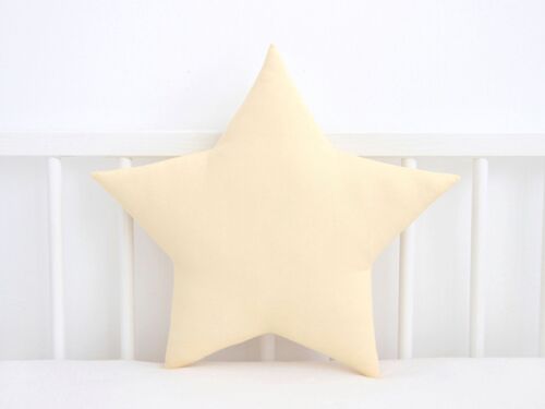 Pastel Yellow Star Cushion