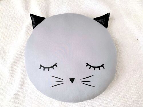 Gray Cat Cushion