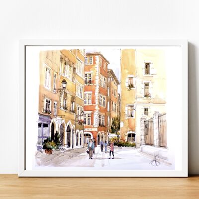 Poster Poster Lyon - Altstadt von Lyon - Rue St Jean Ref. 45