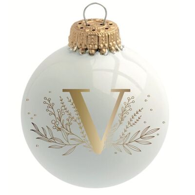 Christmas Ball Alphabet Letter V - Sophie Rivière