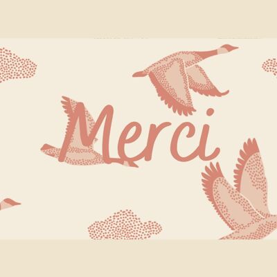 Birdy Merci-Karte – hergestellt in Frankreich
