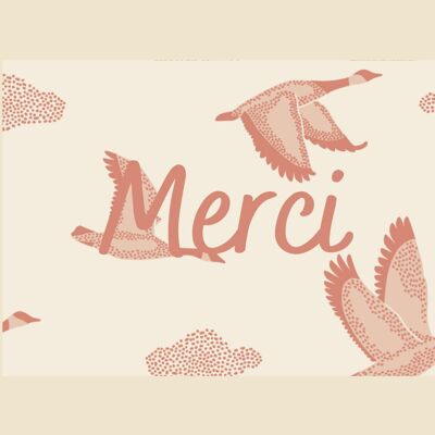 Birdy Merci card - made in France