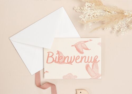Carte Birdy Bienvenue - fabriquée en France