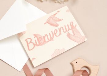 Carte Birdy Bienvenue - fabriquée en France 2