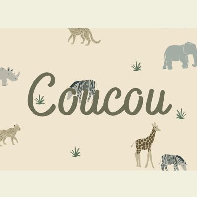 Savane Coucou card - made in France