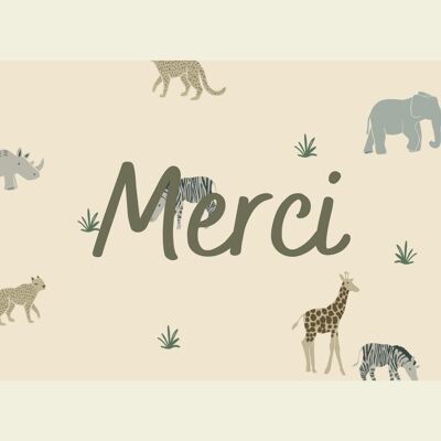 Carte Savane Merci - fabriquée en France