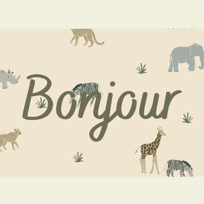 Savane Bonjour-Karte – hergestellt in Frankreich