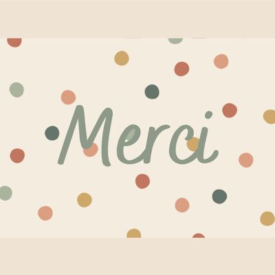 Tarjeta de agradecimiento Confetti - fabricada en Francia