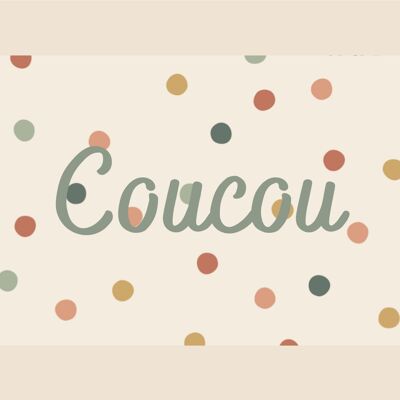 Carte Confettis Coucou - fabriquée en France