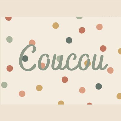 Carte Confettis Coucou - fabriquée en France