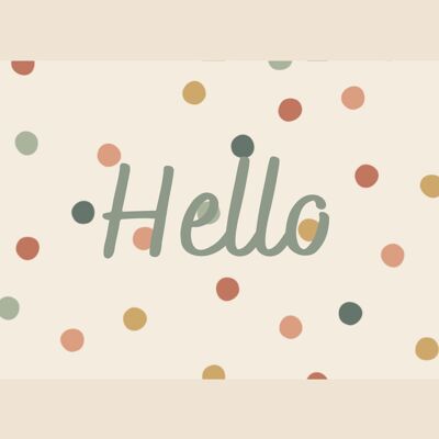 Carte Confettis Hello - fabriquée en France