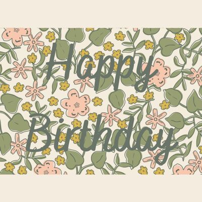 Carte Lily Happy Birthday - fabriquée en France