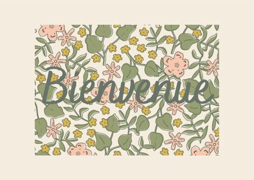 Carte Lily Bienvenue - fabriquée en France