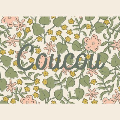 Lily Coucou card - made in France
