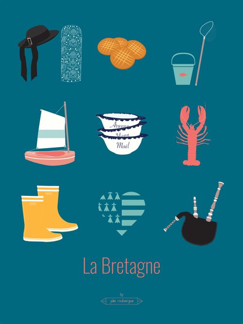 Affiche BRETAGNE Les Iconiques