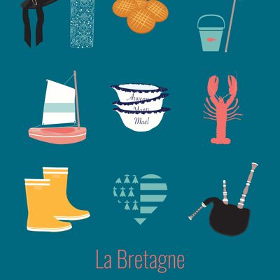 Affiche BRETAGNE Les Iconiques