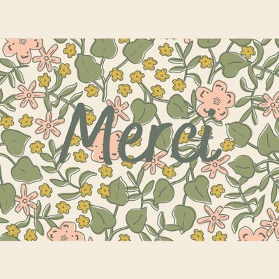Lily Merci card - made in France